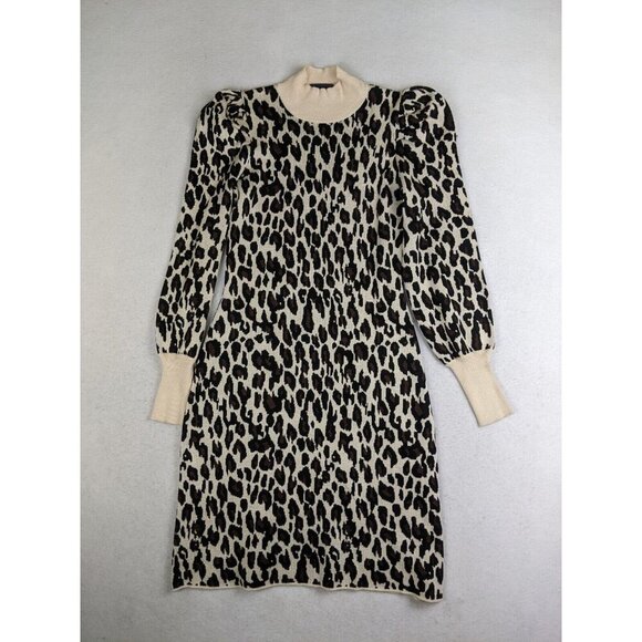 Just Taylor Women's Sweater Dress Size Small Leopard Cheetah Animal Print - Picture 1 of 9